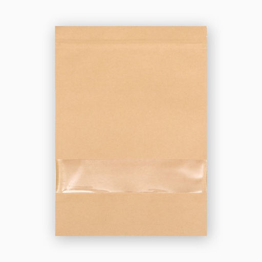 Цена за 50 шт. Пакет Zip - lock Крафт с прямоугольным окном 18?26 см - UPAK LAND фото 6