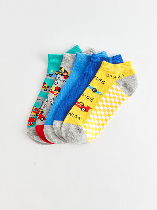 Desenli Erkek ?ocuk Patik ?orap 5li