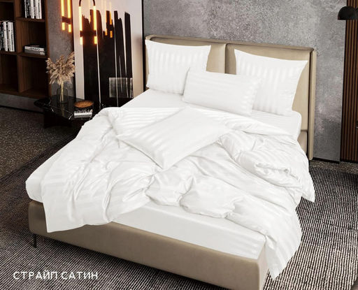 КПБ Denvol Страйп-сатин на резинке по кругу DENSSR001 2 спальный