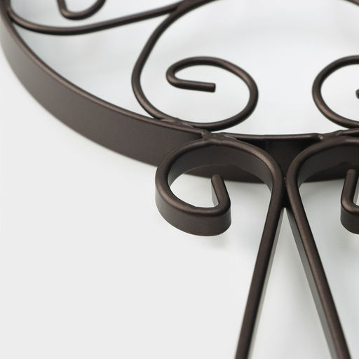 Подставка под горячее на ножках с ручкой Доляна «Сердца», 25.5×16.3 см, коричневая