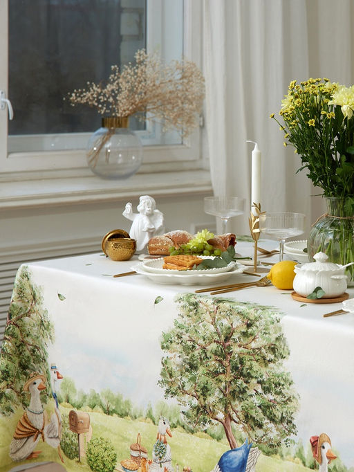 Скатерть Этель Family picnic, 150?110 см 3 см с ВГМО, 100% хлопок, саржа 190 г/м?  фото 4