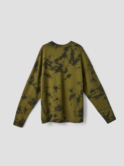 Свитшот оверсайз мужской зеленый с эффектом варки - Mark formelle фото 8