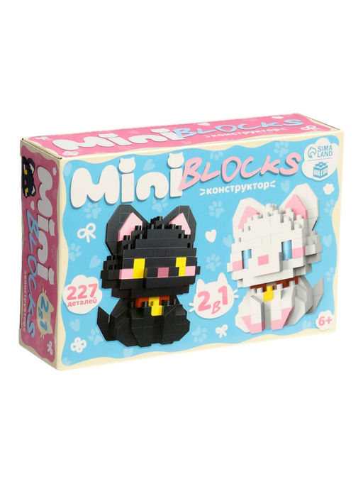 UNICON Конструктор "MiniBlocks", 2 в 1 котики, 227 деталей