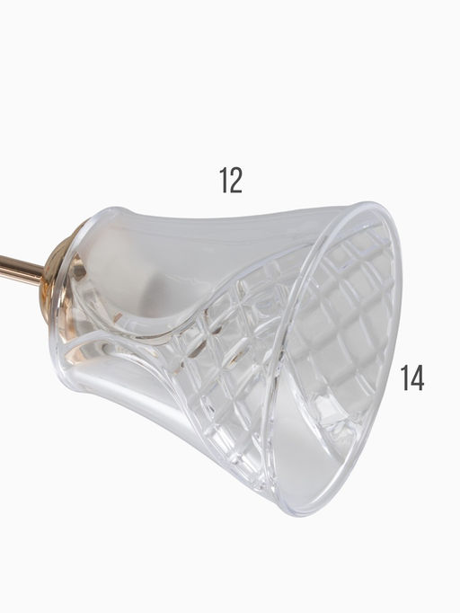 Люстра 12276/5FGD, 5×40 Вт, E27, 64×18×23 см, золото