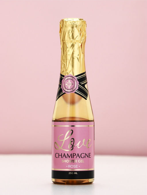 Чистое Счастье Женский набор Розовое шампанское, мыльные цветы и бурлящие шары