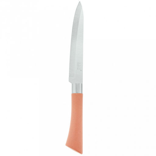 Мрамор Нож кухонный 125мм из нержавеющей стали, пластмассовая ручка, цвета в ассортименте: бежевый, коралловый, в блистере (Китай) - Домашняя мода фото 5