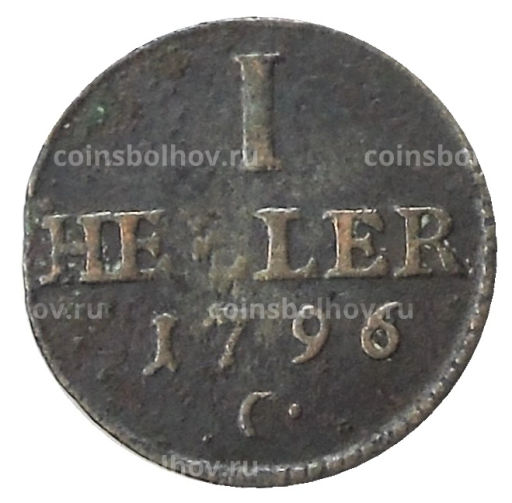 1 пфенниг 1796 года Германские государства  Саксония