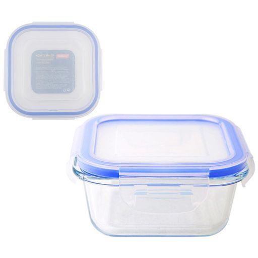 Контейнер из жаропрочного стекла с крышкой из пластика 0.8 л, CRISTALLINO арт.003126 /Mallony/  фото 2