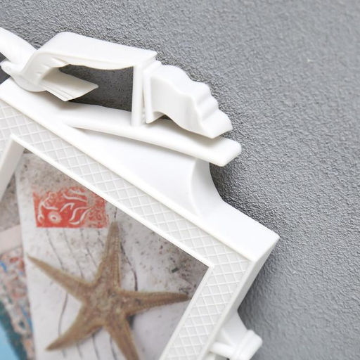 Фоторамка - коллаж на 3 фото 10?15, 12?12 см Корабль, пластик, мультирамка, белая, 25?40 см