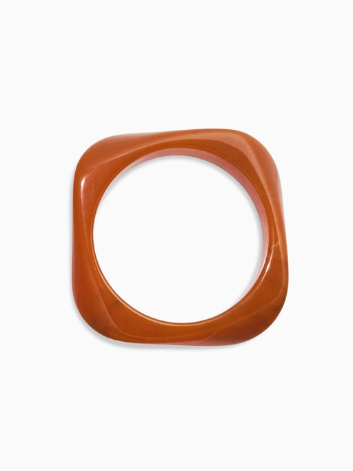 Браслет манжет акрил "Тренд", цвет оранжевый