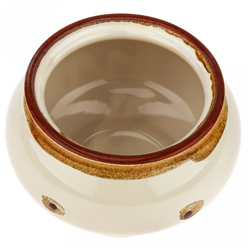 Горшок для жаркого керамический Русский 0,33л, д11,2см, h9,5см, Карамель, с крышкой (Россия) - Домашняя мода фото 4