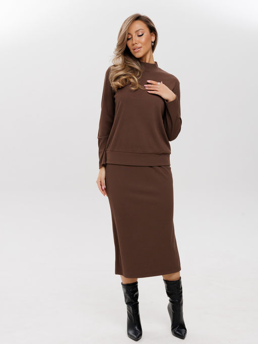 Костюм женский К-242 (лапша Софт г/к) Темно-серый - Elenatex фото 15