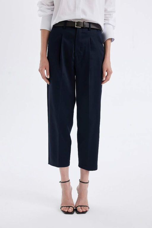 Укороченные брюки с карманами-морковками и высокой талией - Defacto фото 8