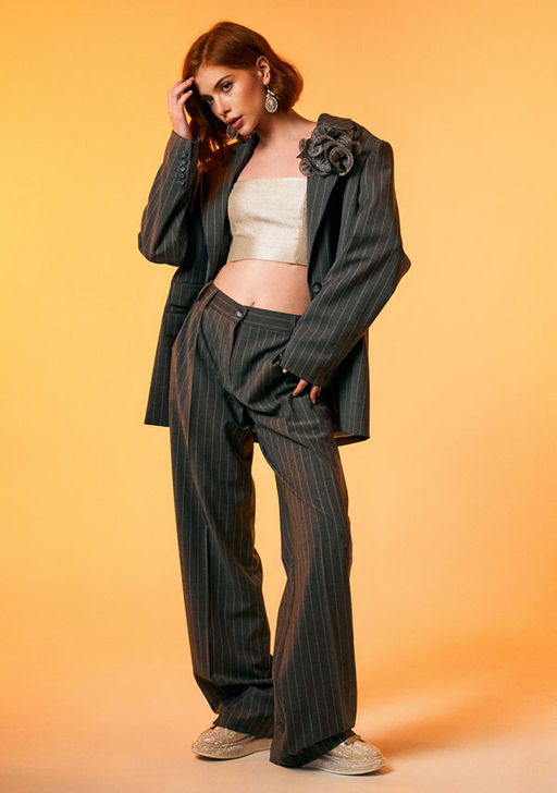 N2414 брюки женские серый - Mozart фото 4