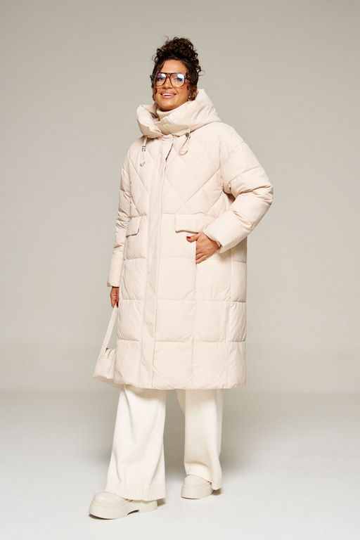 Пальто Beautiful Free 8016 молочный