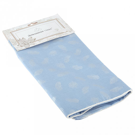 Наперник пуходержащий 50х35см Перышко на голубом, тик смесовый 135г/м2 (хлопок 80%, полиэстер 20%), на молнии, упаковка на картоне, Домашняя мода (Россия)  фото 5