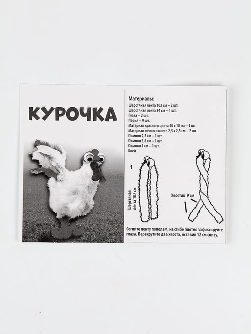 Набор для творчества: создание игрушки и раскраска «Веселая курочка»