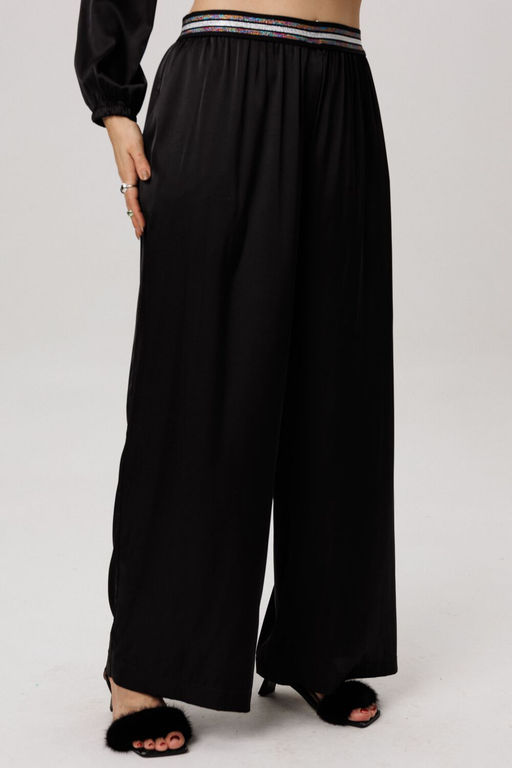 Брюки ANELLI 1734 блестящий черный