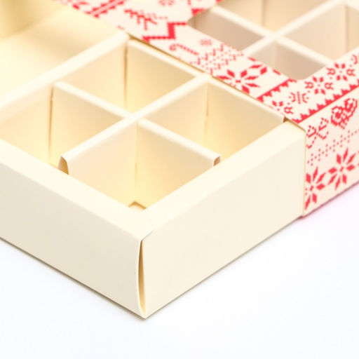 Коробка для конфет, 8 конфет и шоколадка, 17,7 х 17,7 х 3,8 см Вязанка - UPAK LAND фото 10