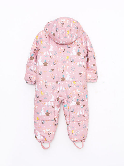 Kap??onlu Uzun Kollu Patikli Bask?l? K?z Bebek Fermuarl? Astronot Mont - Waikiki фото 2