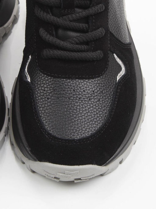 03-A104-1 BLACK Кроссовки женские (натуральная кожа, натуральная замша)