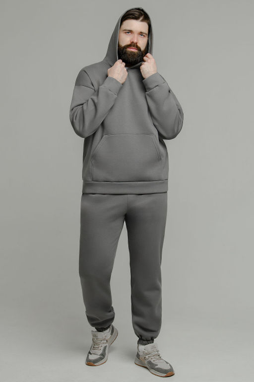 Арт. 69101 Костюм с брюками мужской с начесом 50-56 (4 шт) Цвет:серый - Идеал фото 6