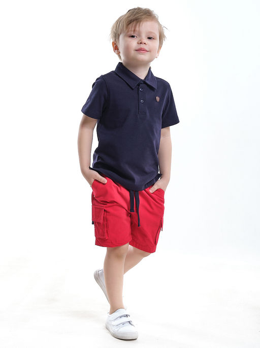 Шорты-карго для мальчика UD 4686 красный - Mini maxi фото 5