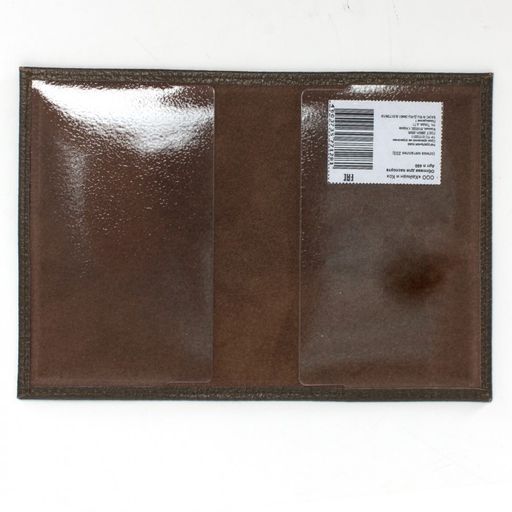 Обложка для паспорта Croco-П-400 натуральная кожа олива металлик (233) 236425  фото 2