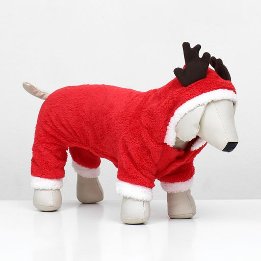 Новогодний костюм Олень, S (ДС 20, ОГ 32 см), красный - Simaland фото 3