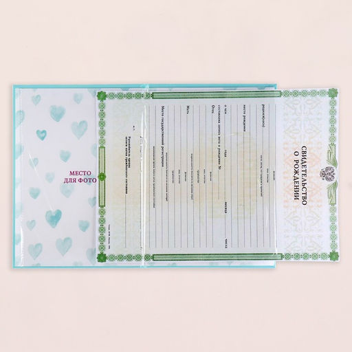 Папка под свидетельство о рождении Для мальчика голубой фон, А5 - Дарим Красиво фото 4