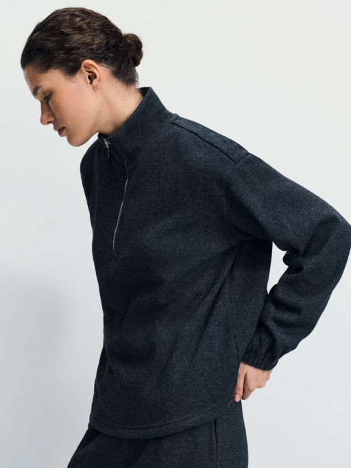 Толстовка на молнии оверсайз / Zarina