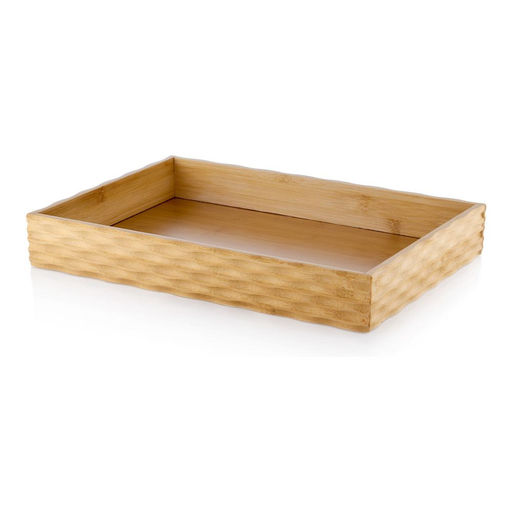 Поднос деревянный прямоугольный Walmer Flute 35х25х5 см, цвет светлое дерево