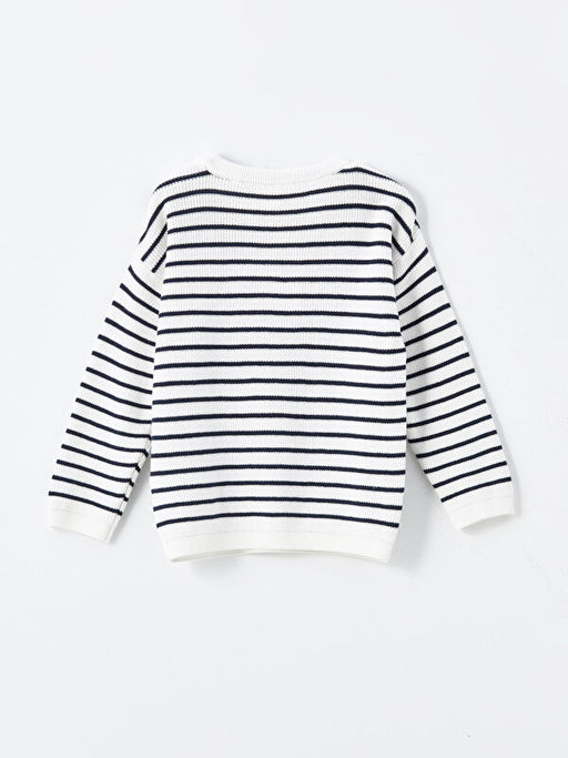 Bisiklet Yaka ?izgili Triko Erkek Bebek Kazak - Waikiki фото 2