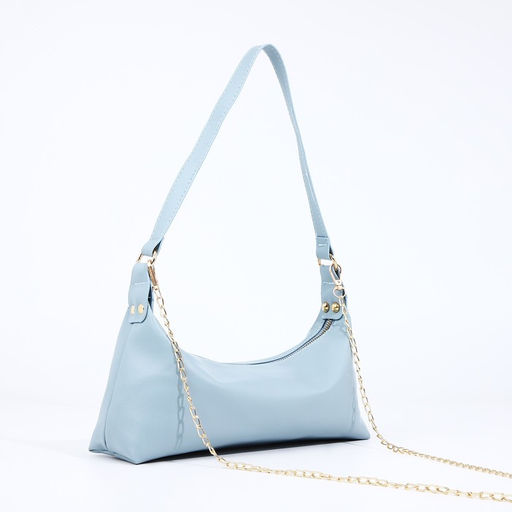 Сумка-багет на молнии, цвет голубой - Simaland фото 3