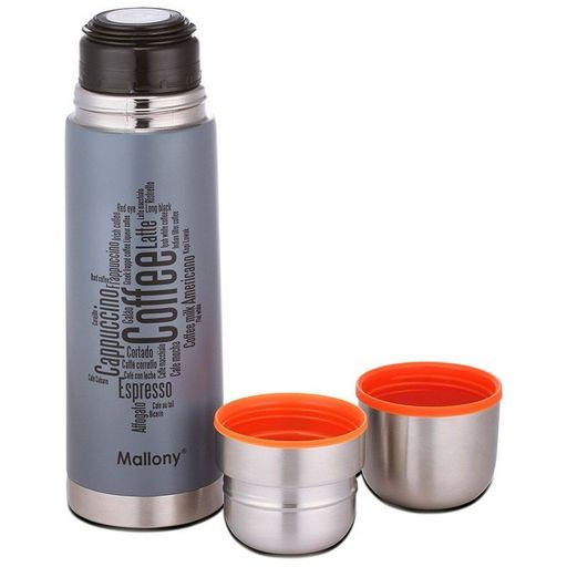 Термос в корпусе из нерж.ст. 1 литр, колба из нерж стали с дв.стенками, серия FORTE, Mallony, 003680