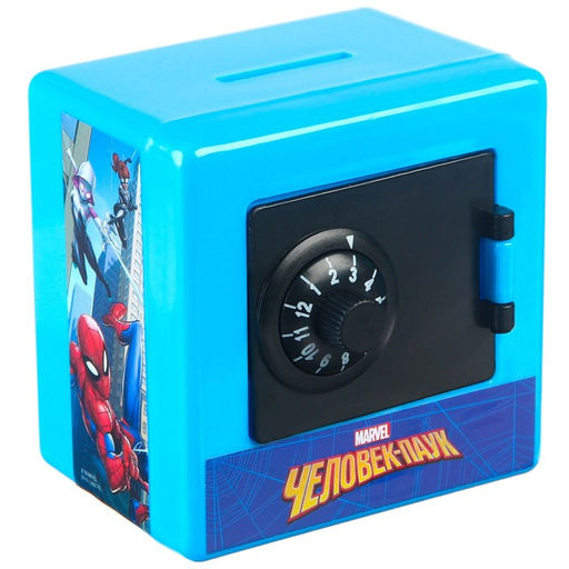 Копилка сейф, 8.8 см × 7.5 см × 8.8 см, Человек-паук