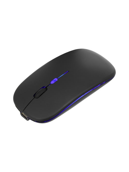 Мышь MB-2.4 беспроводная, оптическая, подсветка, 1600 dpi, USB+BT, чёрная