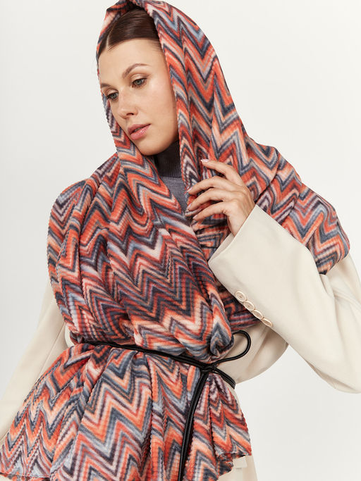 Большой, мягкий, тонкий и очень нежный двусторонний палантин с рисунком - Tantino фото 7