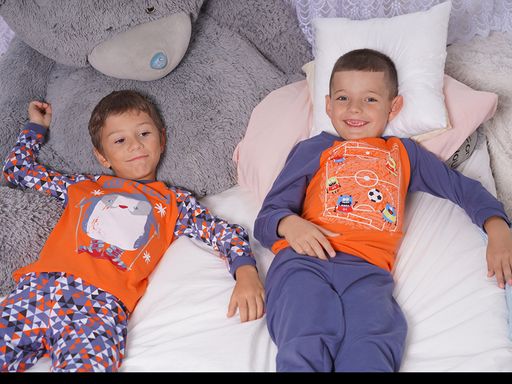 CRB wear/CAK 5395 Пижама для мальчика, темно-серый-оранжевый/Ex.Cherubino  фото 2