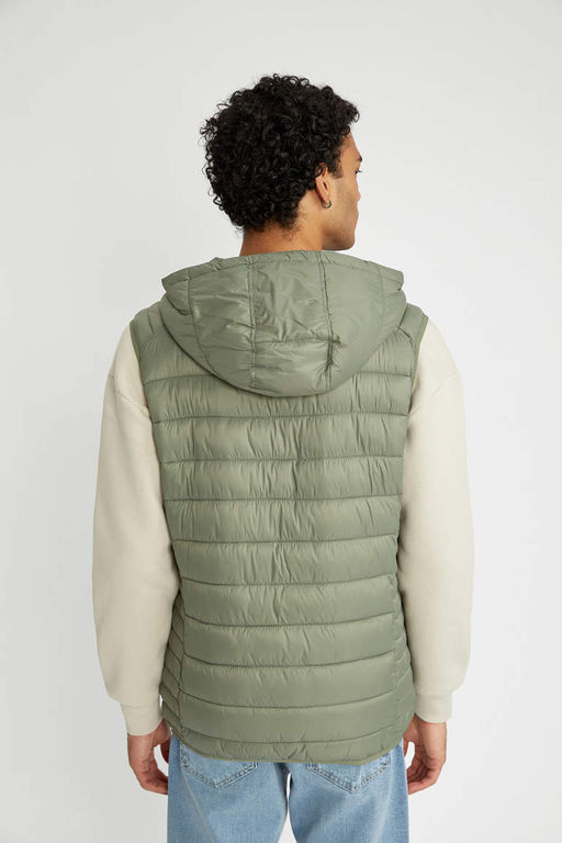 Пуховик Slim Fit с капюшоном - Defacto фото 9