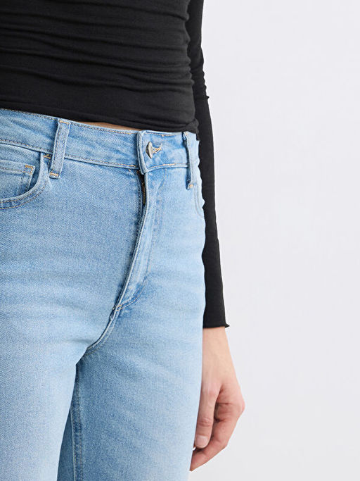 Crop Flare Kad?n Jean Pantolon