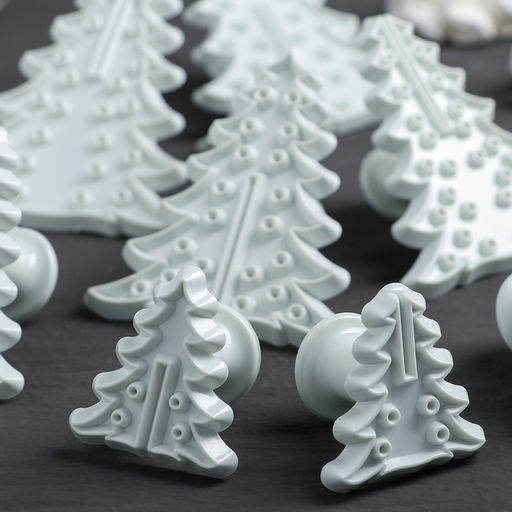 Набор печатей для теста и марципана Доляна Ёлочка, 8 шт., d=4/6/8,5/10 см, h=3.5 см