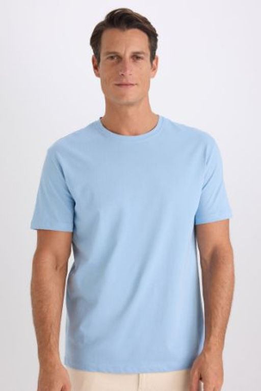 New Regular Fit Bisiklet Yaka K?sa Kollu Tisort