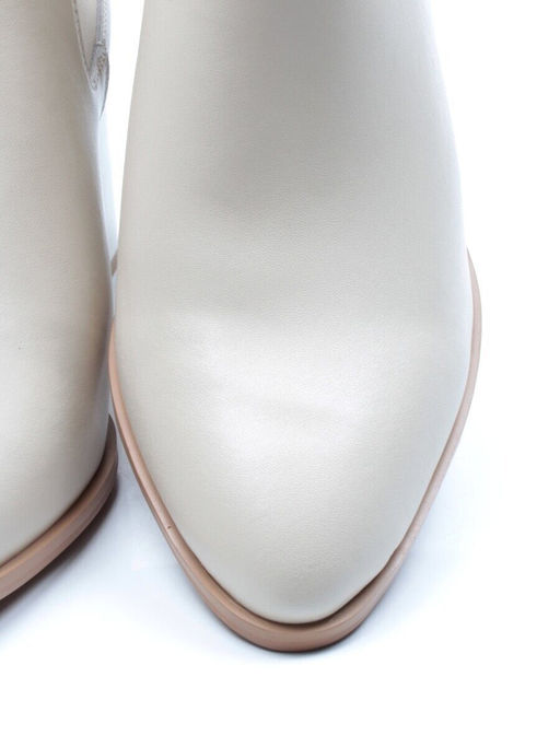 01-PCT161-2 BEIGE Ботинки Челси демисезонные женские (натуральная кожа, байка) - Фабричный китай фото 14