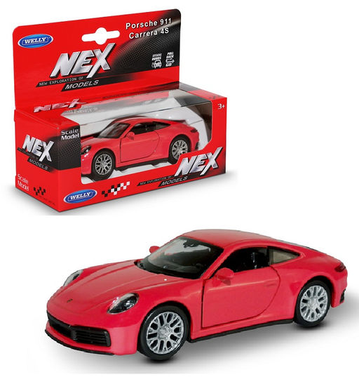 Welly. Машинка 1:38 "Porsche 911 Carrera 4S" красный арт.43781W-RD