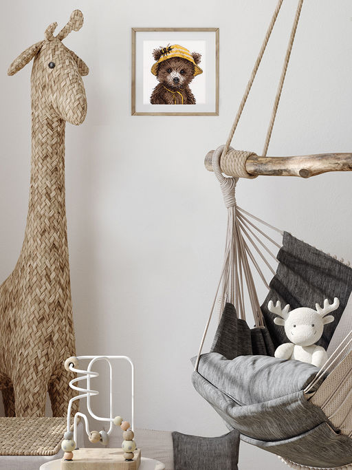 Klart набор для вышивания 8-584 Мишка пчеловод 14.5 х 14.5 см  фото 3