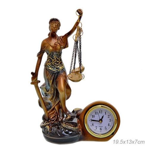 Часы статуэтка Фемида 19,5x13x7 / ZB-190 /уп 24/ - Галеонтрейд фото 2