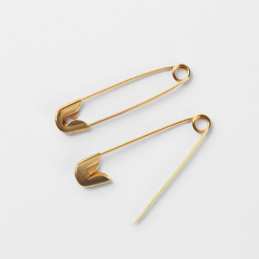 Булавки английские, 22 мм, 2000 шт., цвет золотой