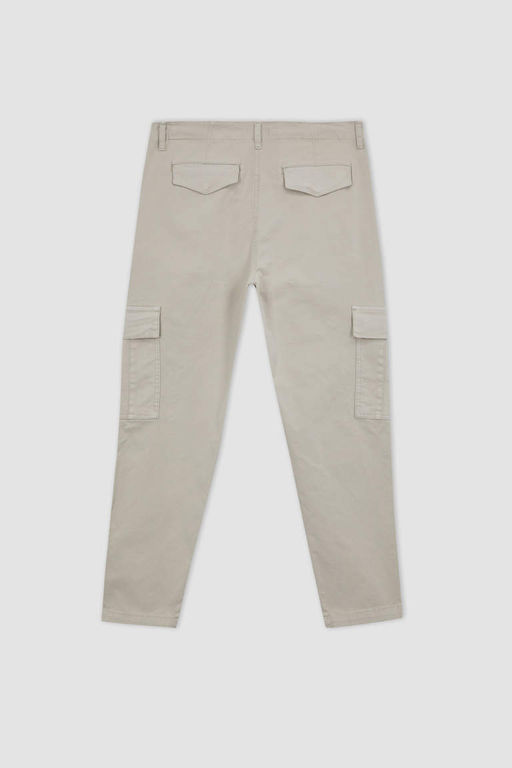 Прямые габардиновые брюки с карманами-карго и карманами Relax Fit - Defacto фото 10
