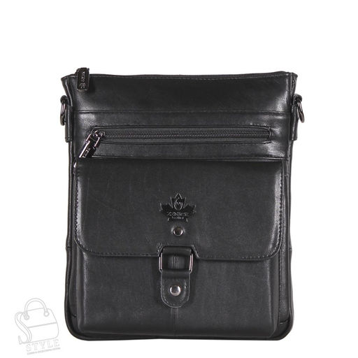 Сумка мужская кожаная 2301Z black Zinimsk в Новосибирске